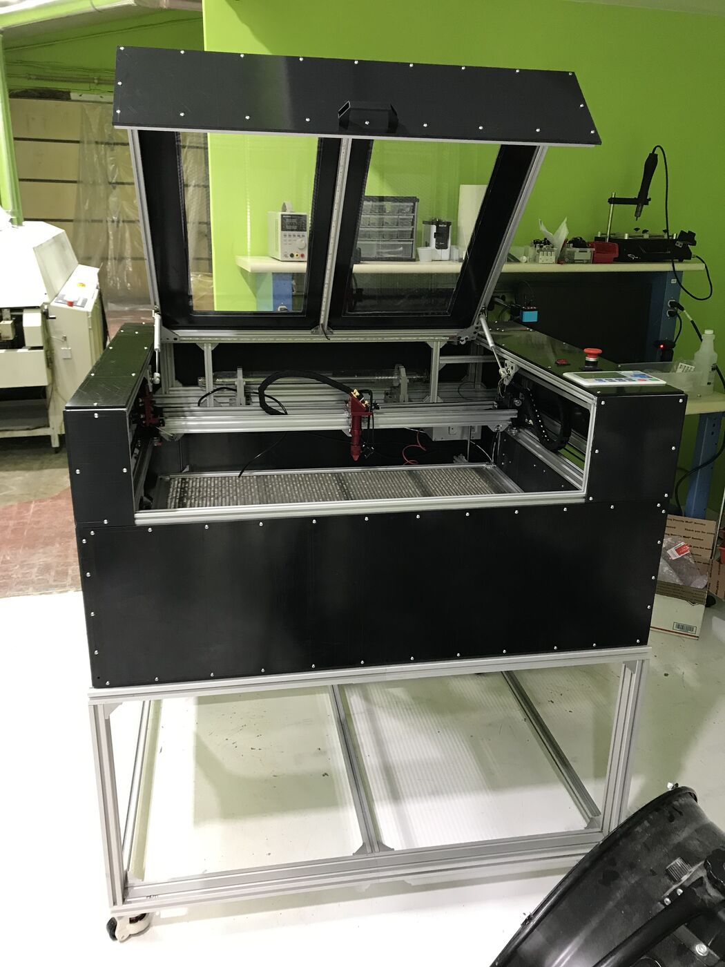 Finished large-format CO2 laser cutter