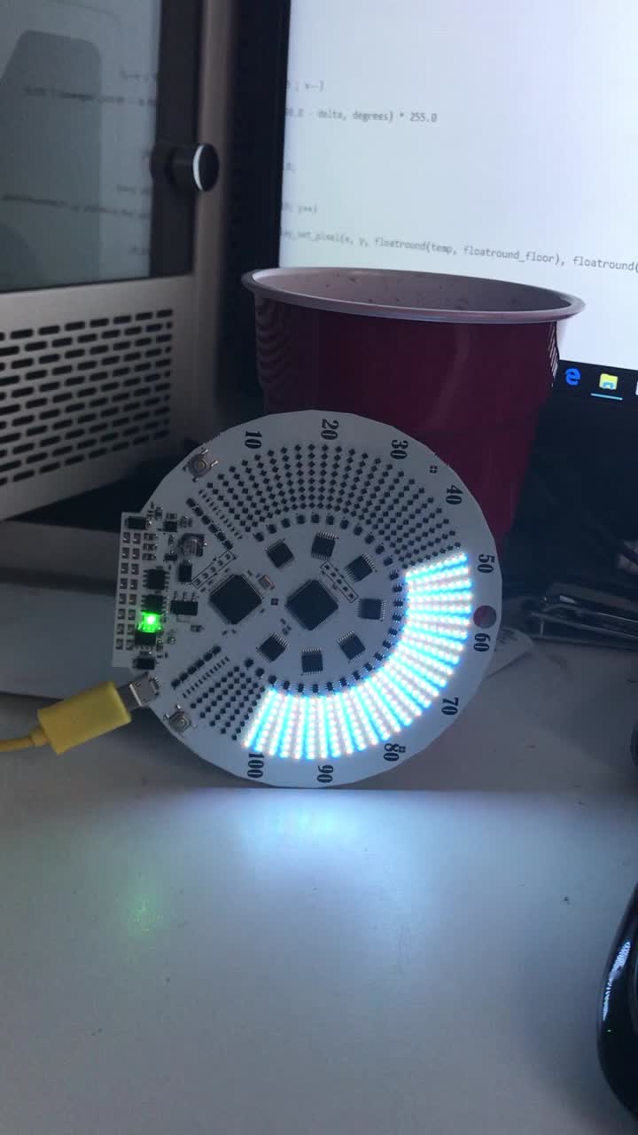LED speedometer gauge board lit